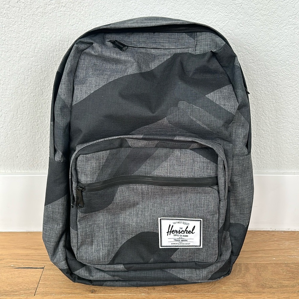 Herschel black and gray pattern backpack